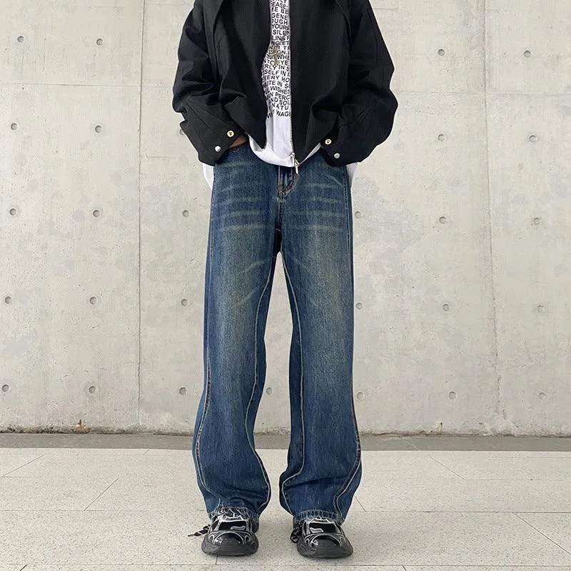 Men's Loose Straight Wide-leg Pants