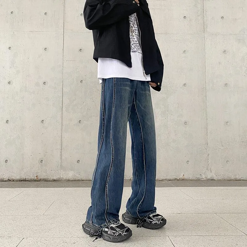 Men's Loose Straight Wide-leg Pants