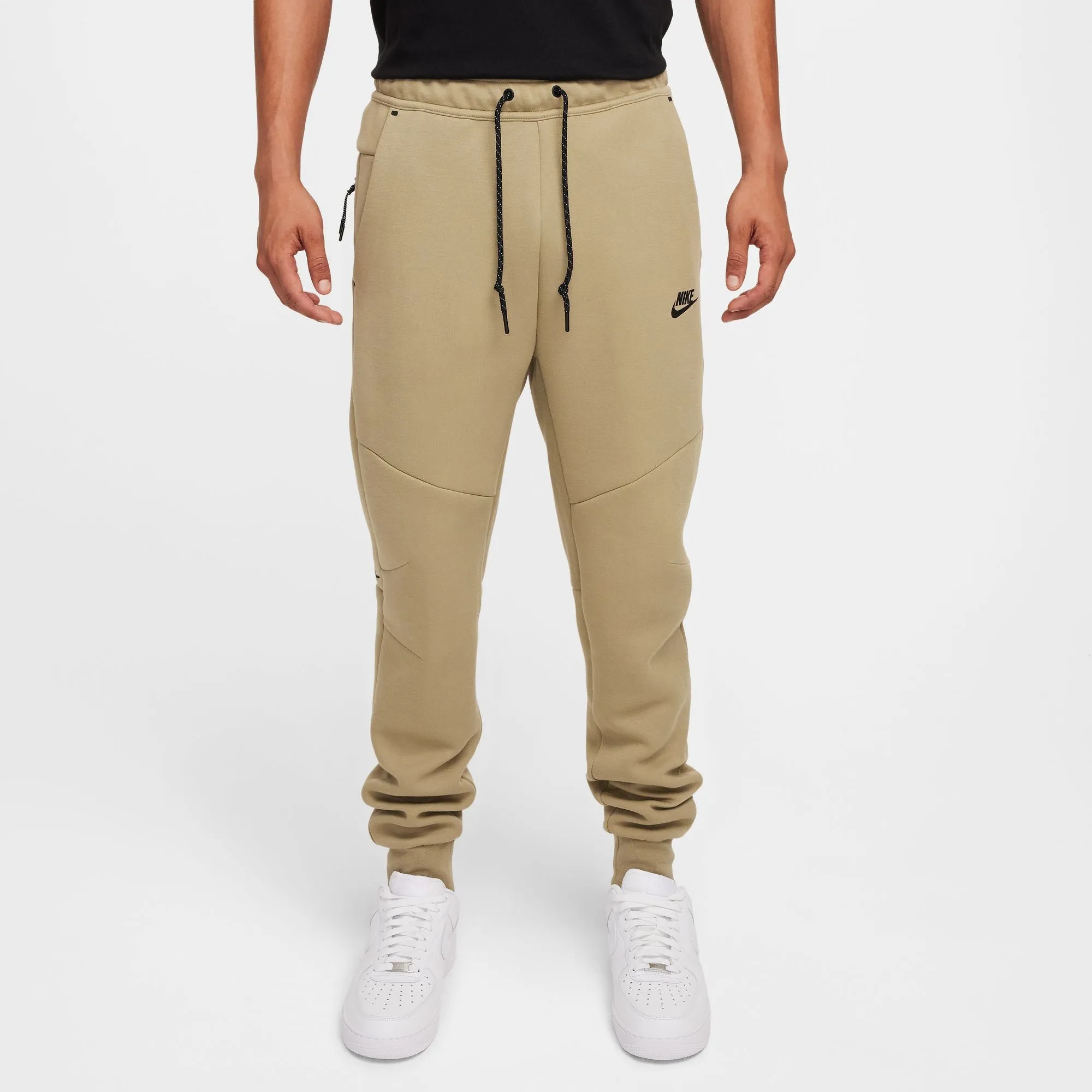 MENS NIKE TECH FLEECE FULL-ZIP WINDRUNNER WARMUP (NEUTRAL OLIVE/BLACK)