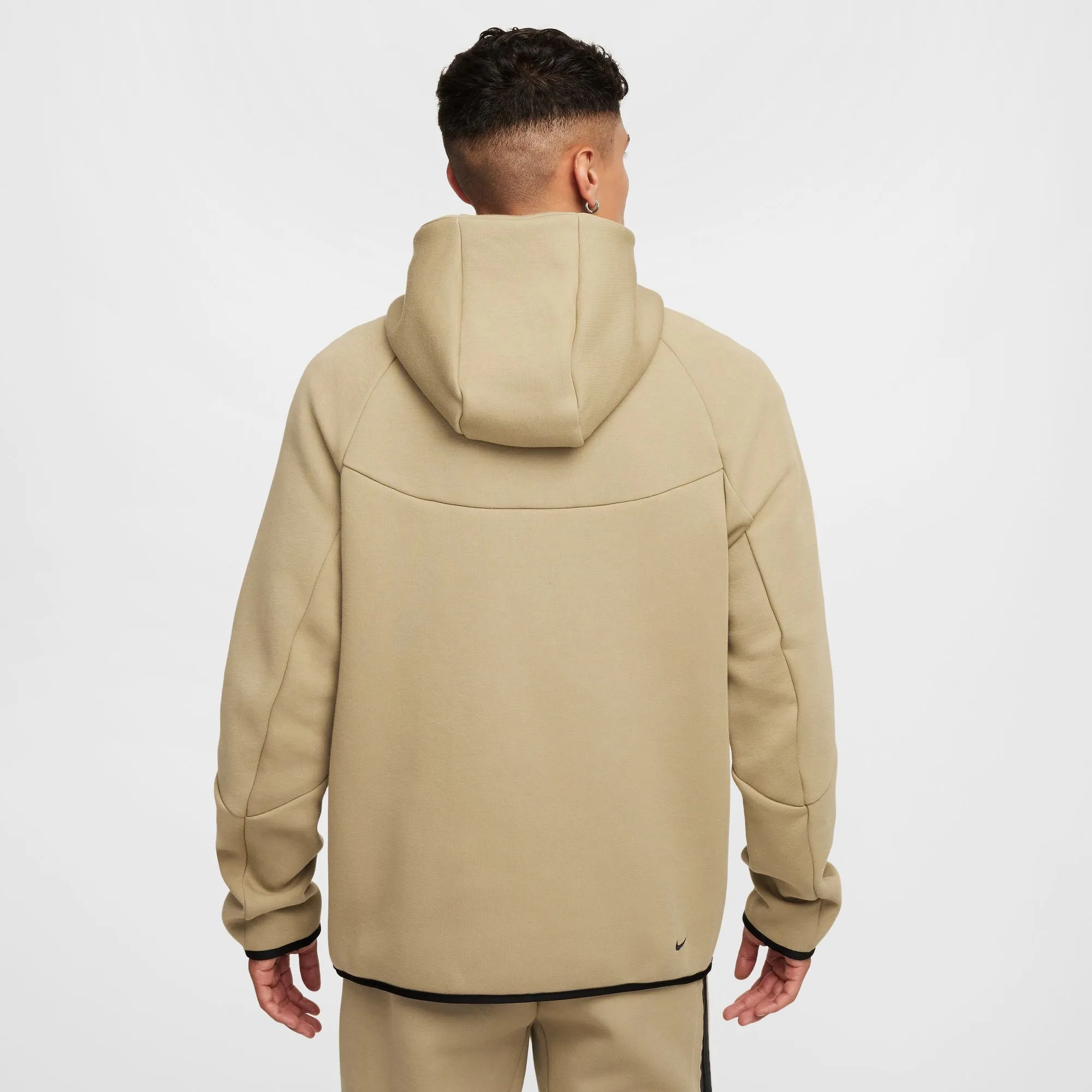 MENS NIKE TECH FLEECE FULL-ZIP WINDRUNNER WARMUP (NEUTRAL OLIVE/BLACK)