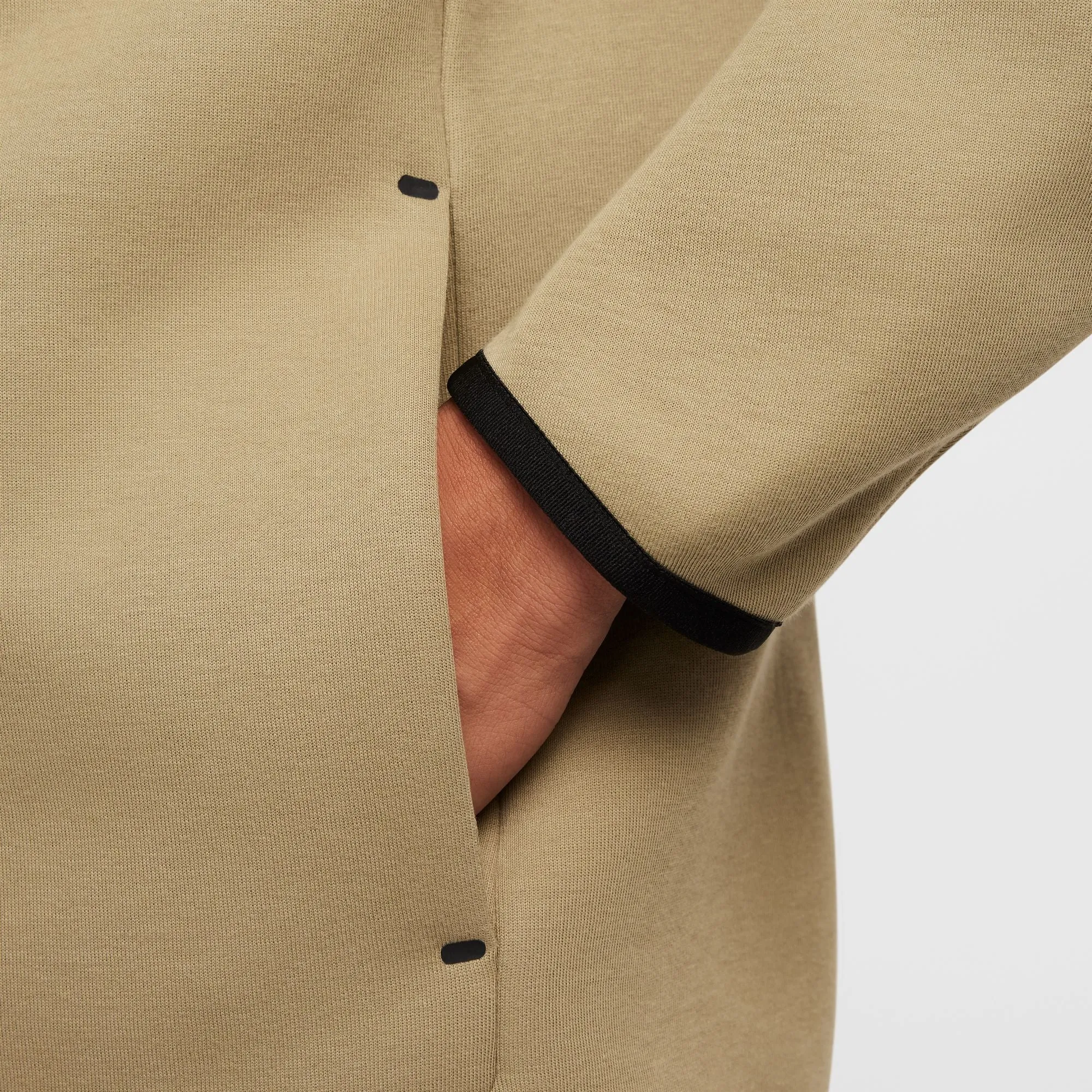 MENS NIKE TECH FLEECE FULL-ZIP WINDRUNNER WARMUP (NEUTRAL OLIVE/BLACK)