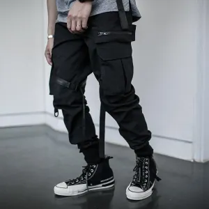 Men's Simple Solid Color Tactical Waistband Cotton Pants