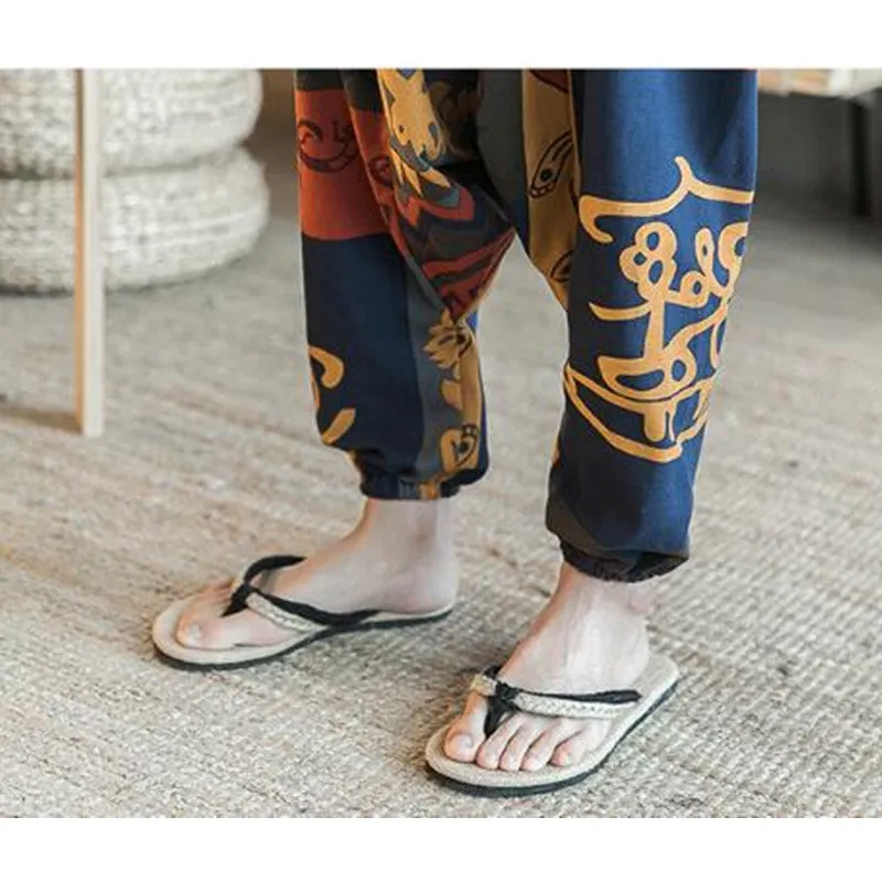 Men's Summer Cotton Linen Harem Pants