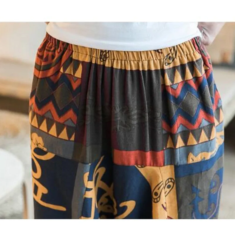 Men's Summer Cotton Linen Harem Pants