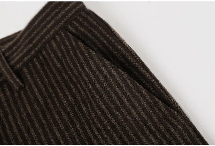 Men's Winter Corduroy Stripes  Business Pants