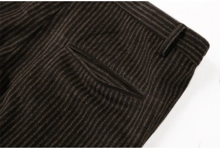Men's Winter Corduroy Stripes  Business Pants