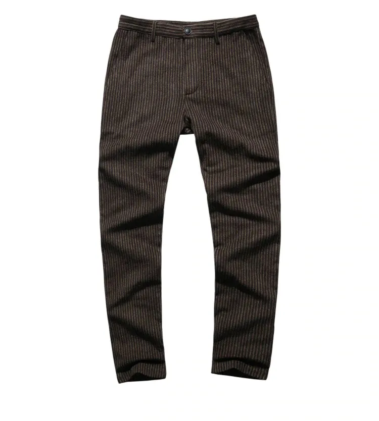 Men's Winter Corduroy Stripes  Business Pants
