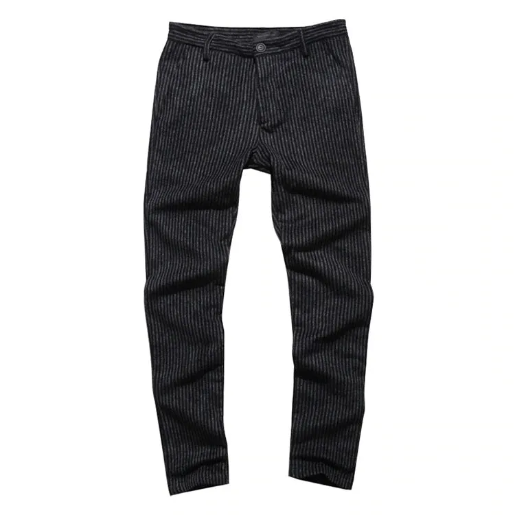 Men's Winter Corduroy Stripes  Business Pants