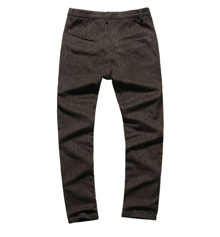 Men's Winter Corduroy Stripes  Business Pants
