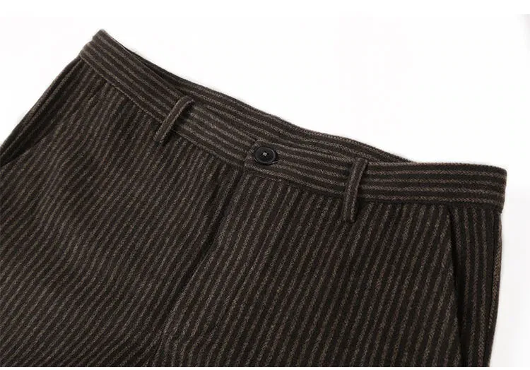 Men's Winter Corduroy Stripes  Business Pants