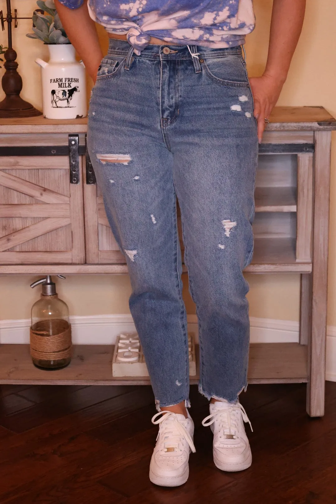 Michelle High Rise Slim Straight Jeans