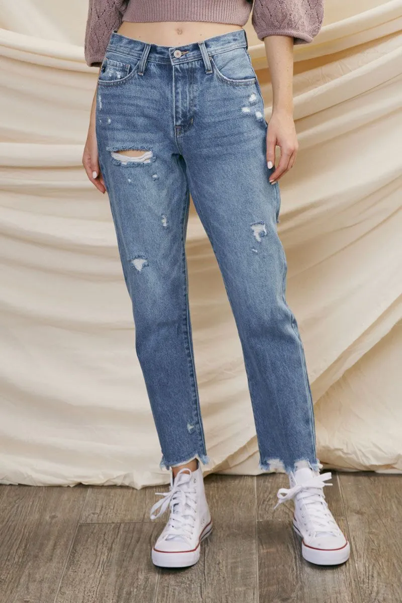 Michelle High Rise Slim Straight Jeans