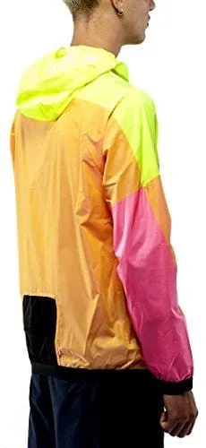 Nike (NikeLab X Kim Jones Windrunner Running Hyper Pink/Yellow/Orange Jacket (Small, Hyper Pink/Yellow/Orange)