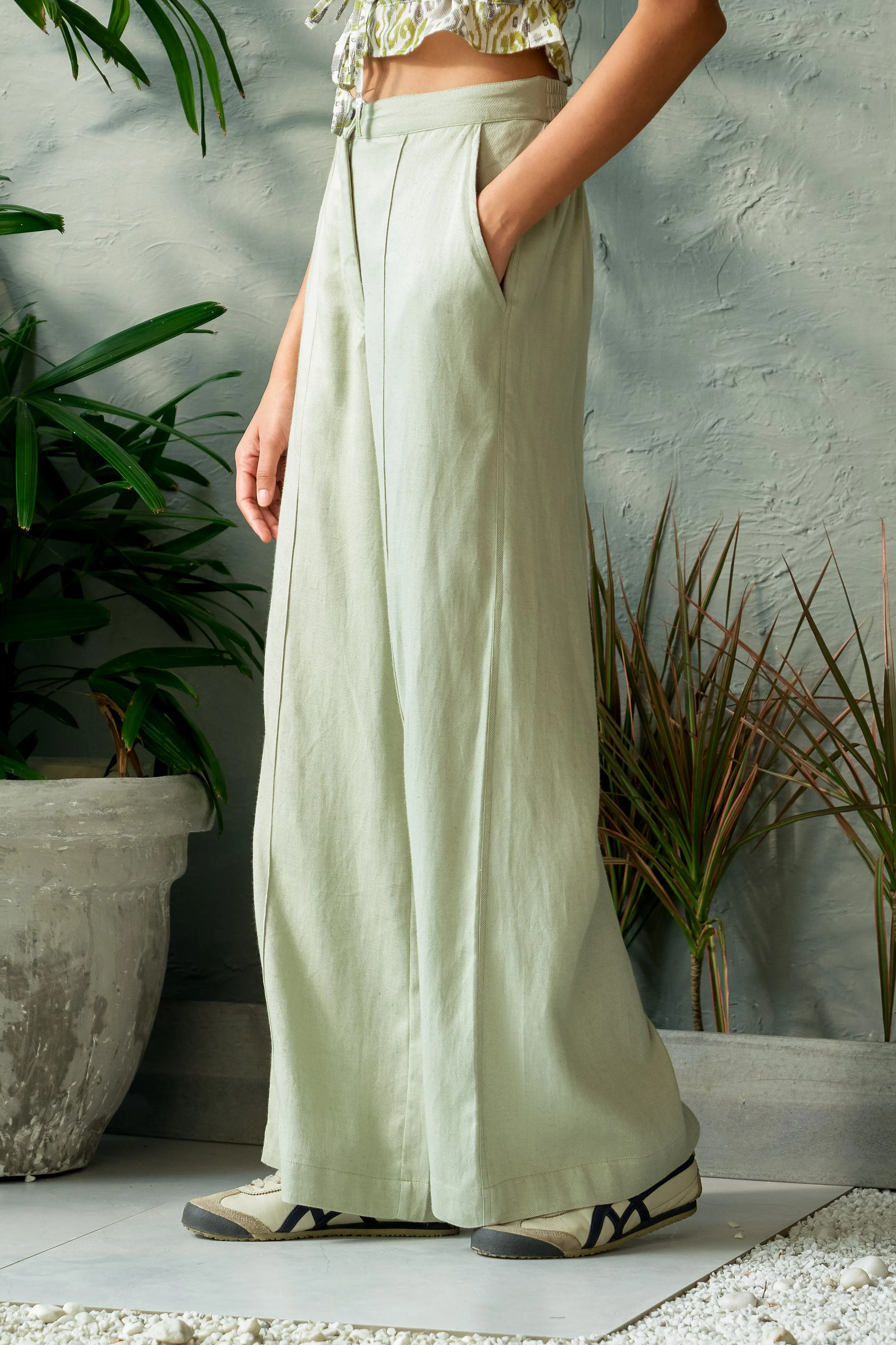 Pistachio Front Stitch Pants