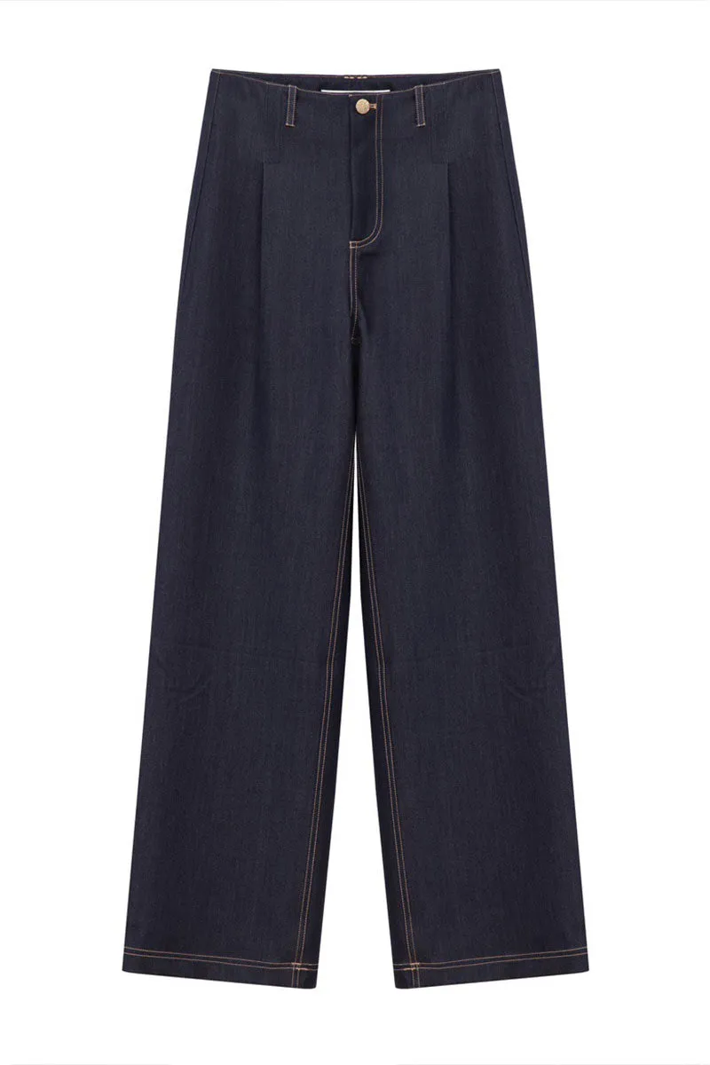 PK0479 Wide Leg Denim Pants