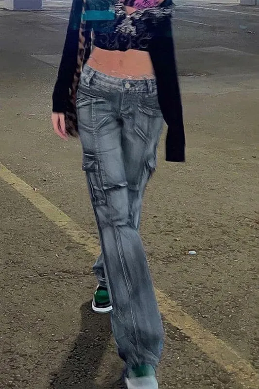 PX827 Wide Leg Straight Jeans