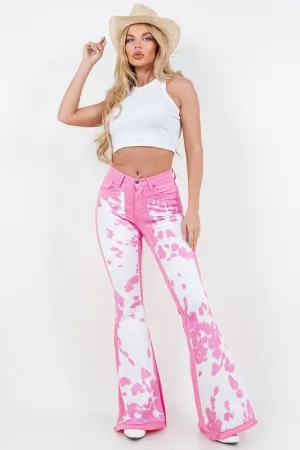 Rodeo Bell Bottom Jean Pink - Inseam 30