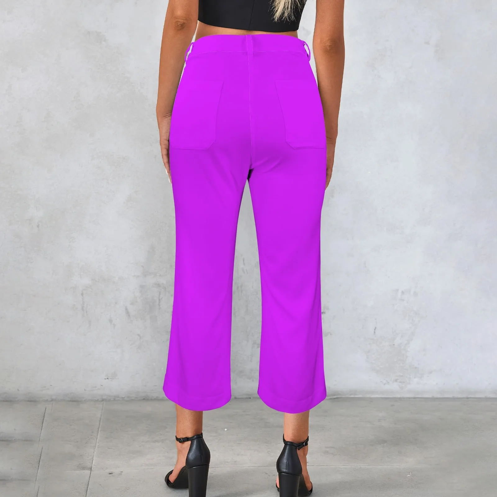 Sixty Eight 93 High Waist Pocket Flared Cropped Pants