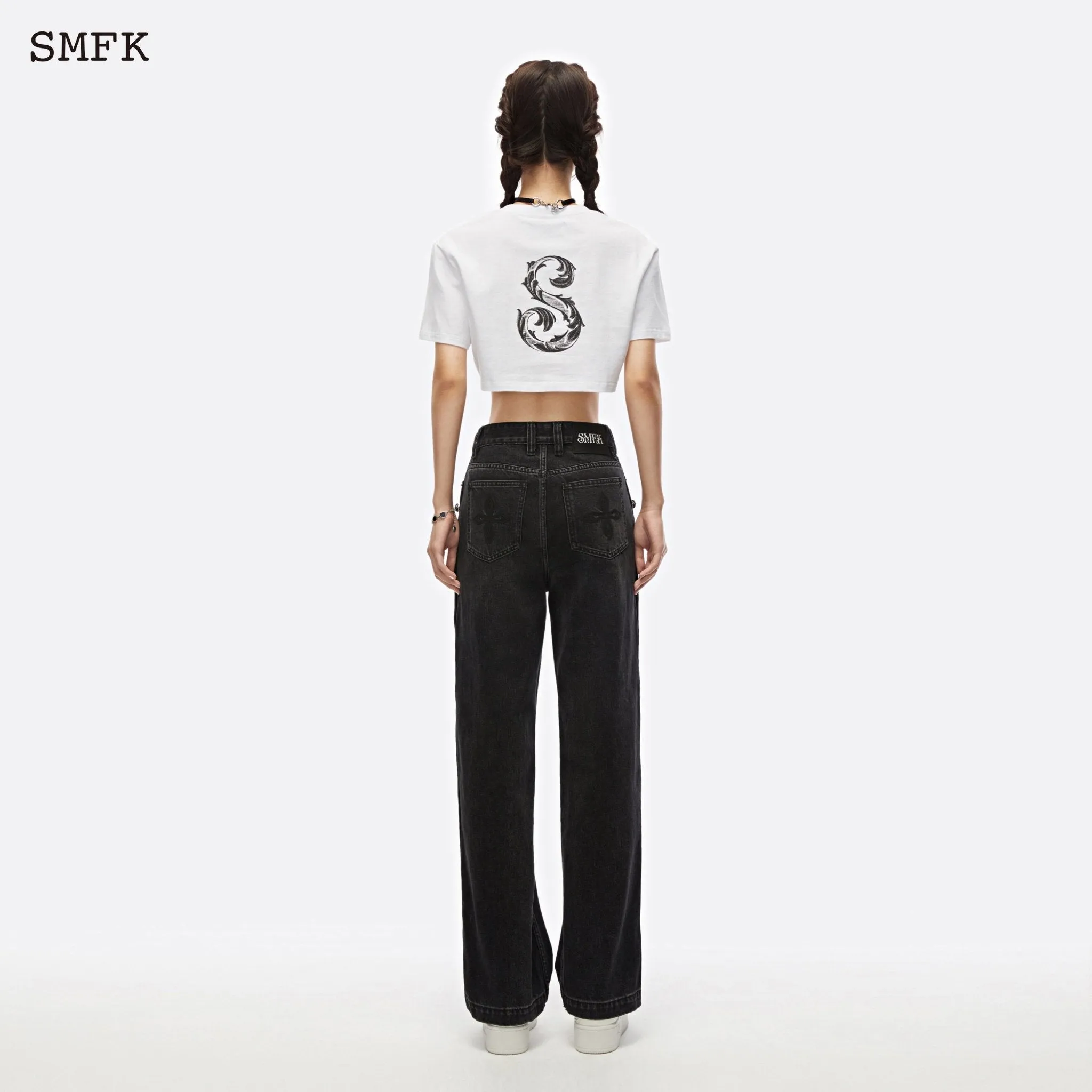 Skater Skateboard Deconstructed Jeans Midnight Black
