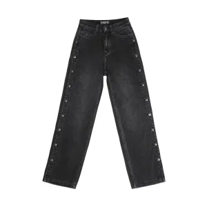 Skater Skateboard Deconstructed Jeans Midnight Black