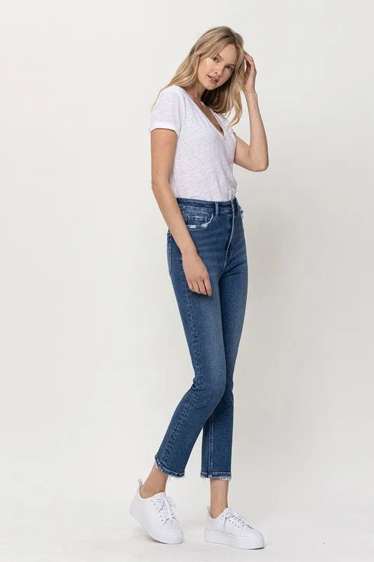 Stretch High Rise Slim Straight Ankle
