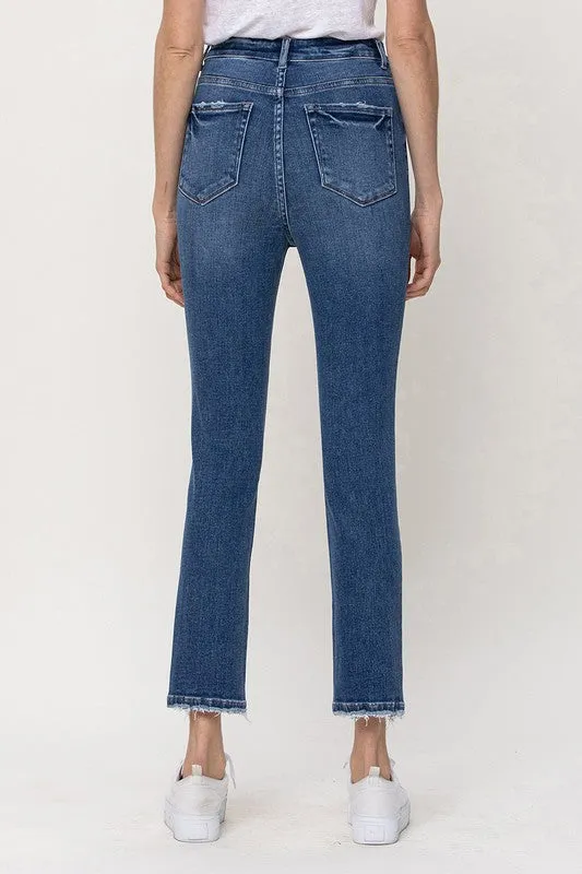 Stretch High Rise Slim Straight Ankle