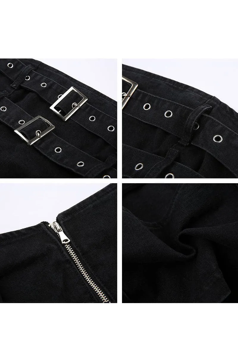 TB474 Black Denim Tube Top