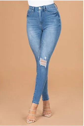 Them Curves High Waist Jeans - Medium Blue Wash