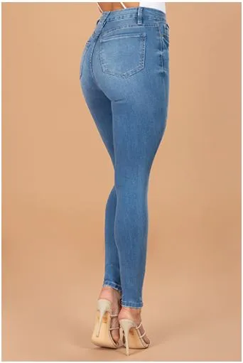 Them Curves High Waist Jeans - Medium Blue Wash