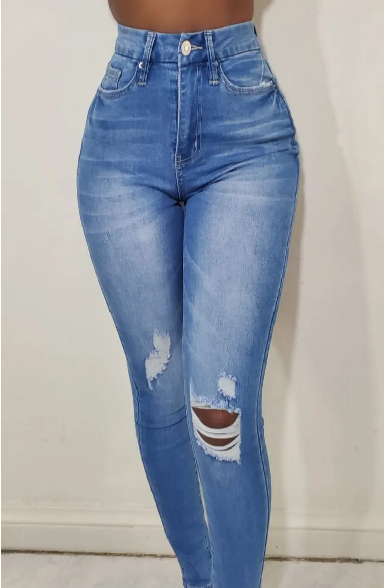 Them Curves High Waist Jeans - Medium Blue Wash