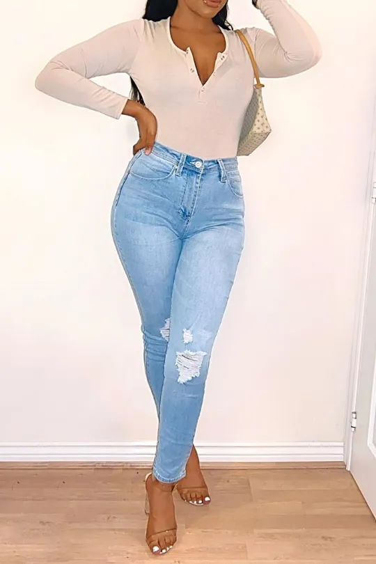 Them Curves High Waist Jeans - Medium Blue Wash