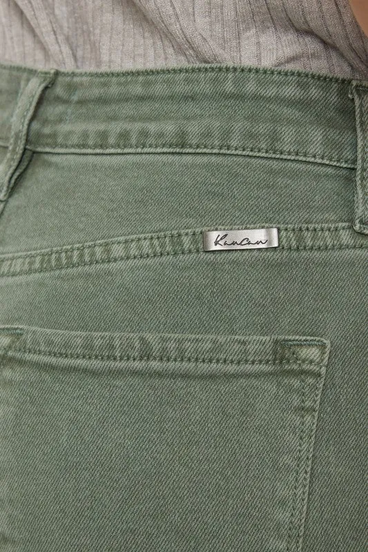 Ultra High Rise 90's Olive Straight Jeans