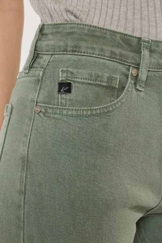 Ultra High Rise 90's Olive Straight Jeans
