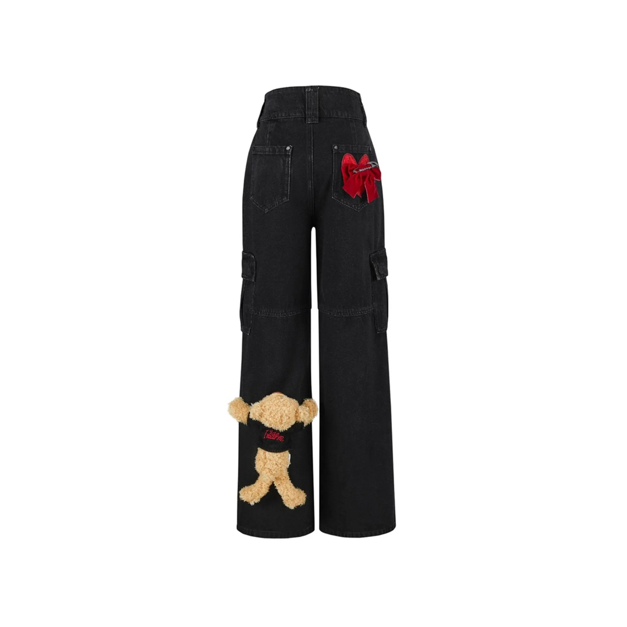 Valentine Heart&Bow Jeans in Black