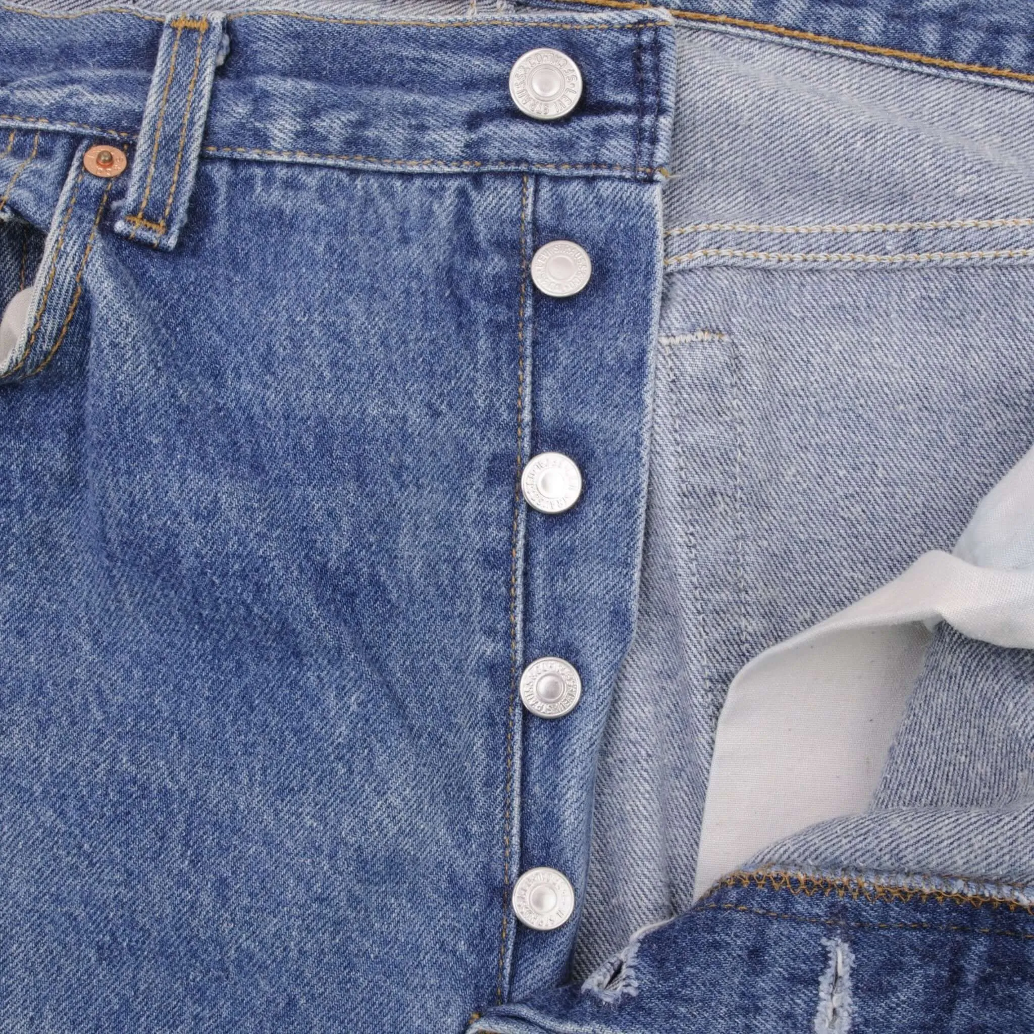 VINTAGE LEVIS 501 JEANS INDIGO 1980S SIZE W36 L35 MADE IN USA