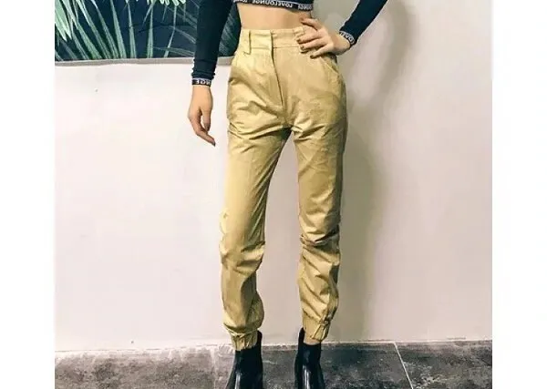 Women's Autumn High-Waist Army Loose Ankle-Length Cargo Pants