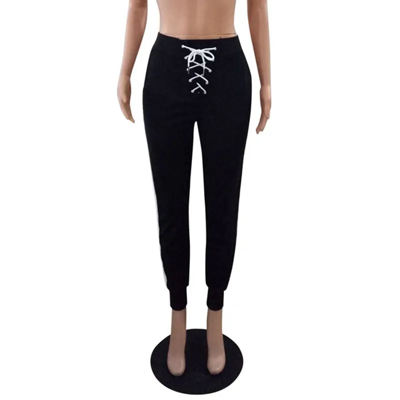 Women's Spring & Autumn Casual Side Striped Pants