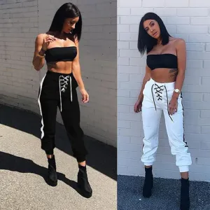 Women's Spring & Autumn Casual Side Striped Pants