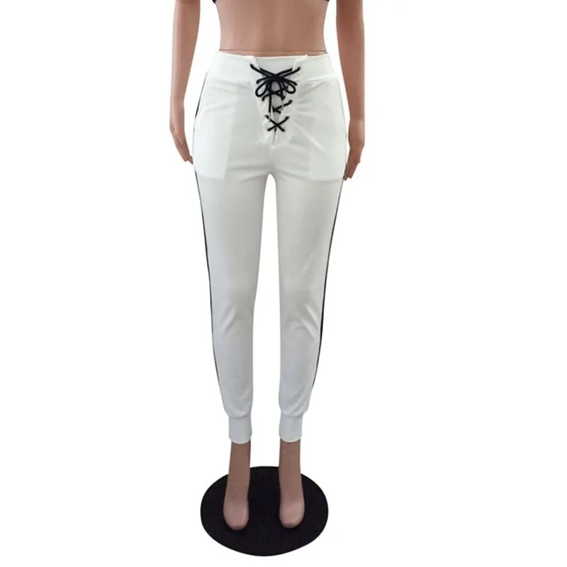 Women's Spring & Autumn Casual Side Striped Pants