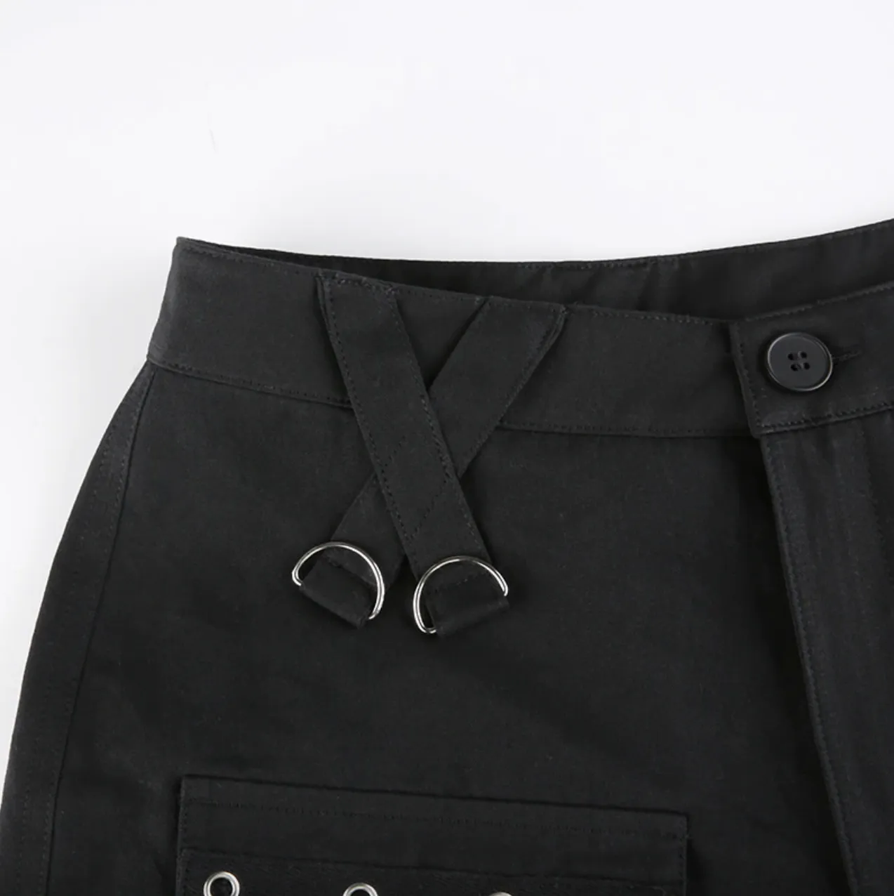 Women's Spring/Autumn Gothic Bandage Wide Leg Casual Pants