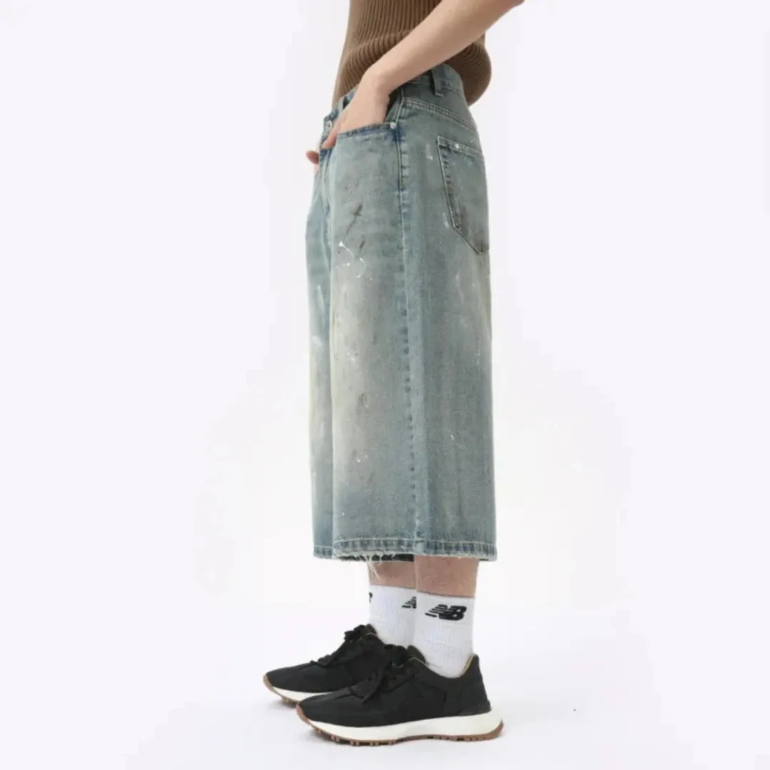 Women's Ultra Long Denim Jean Shorts